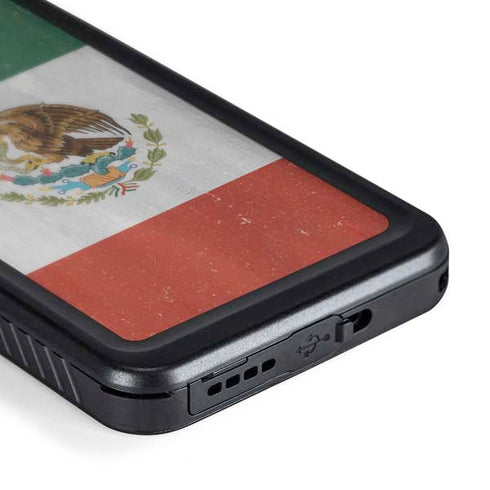 Mexico Flag Distressed Galaxy S24 Plus Waterproof Case